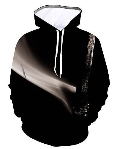 Men's Pullover Hoodie Sweatshirt Graphic Hooded Daily Casual Basic Hoodies Sweatshirts Long Sleeve Black