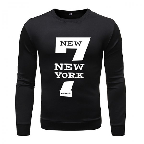 Men's Casual Print Letter New York Sweat Sets Sports Suit Tracksuit 2Pcs